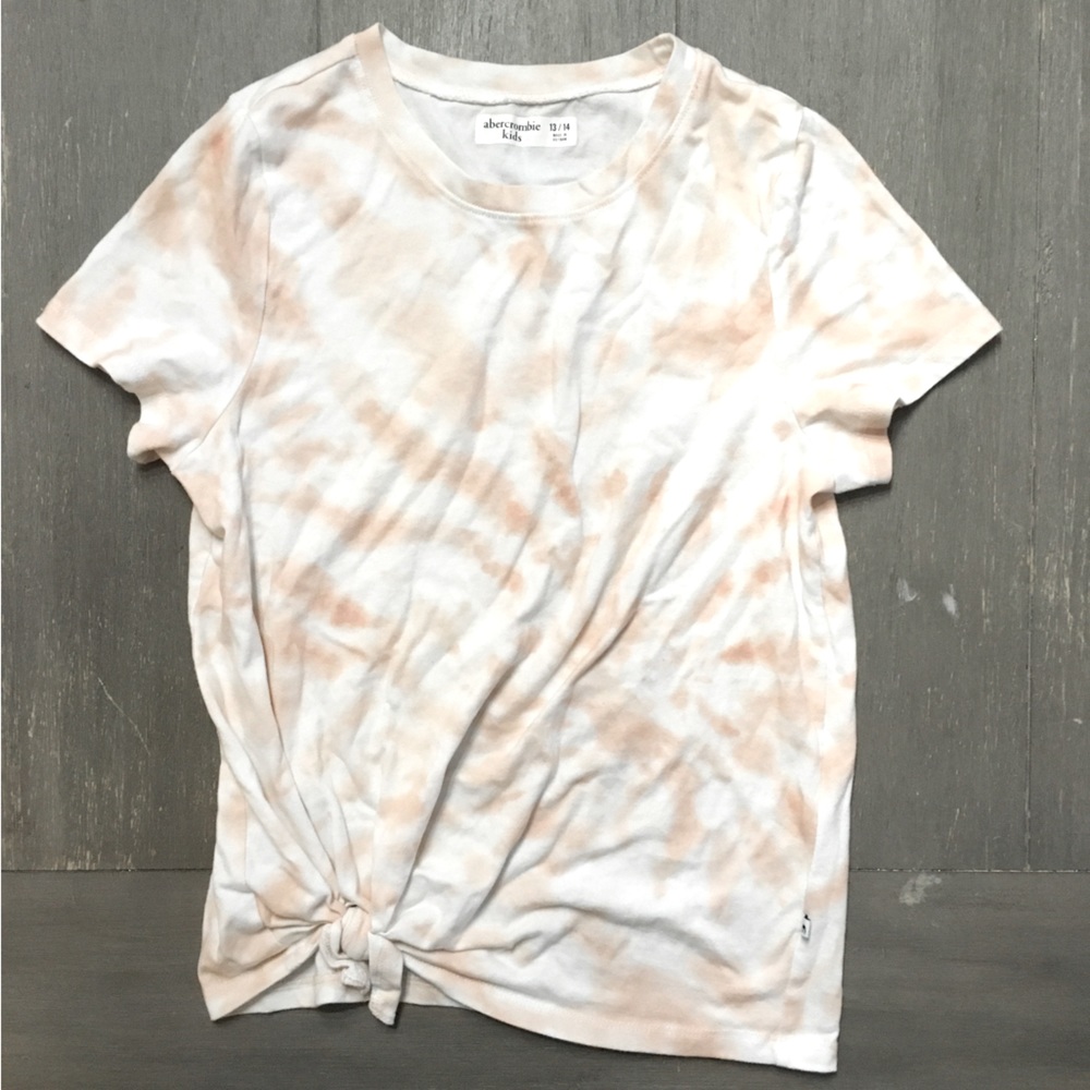 Abercrombie kids pink tie die tee shirt 13/14 tie up